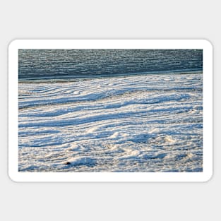 Beach Covered in Snow Sticker